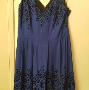 City chic deep French blue a line dress
